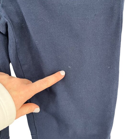 J.CREW Winnie Pants Womens Navy Blue Cotton Stretch Side Zip Flat Front Size 4 - Picture 13 of 14